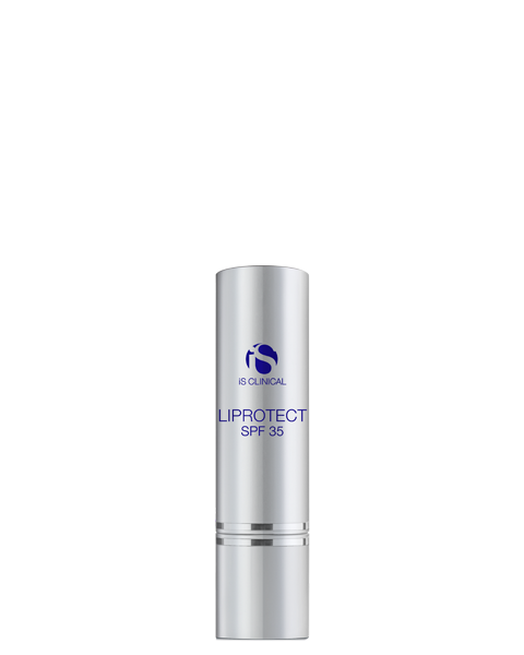 A tube of lip balm labeled Lip Protect SPF 35.