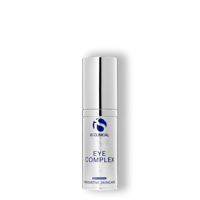 A bottle of Eye Complex skincare product from iS Clinical.