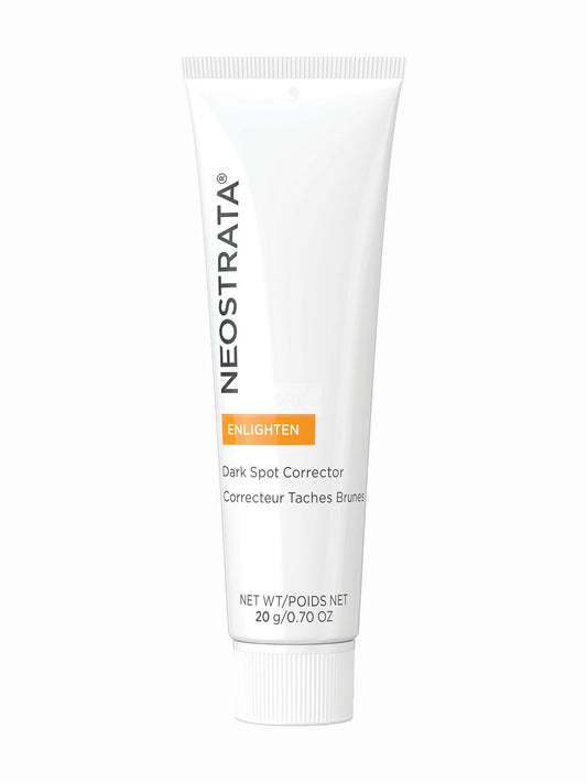NeoStrata Dark Spot Corrector in a white tube with orange text, indicating the product is for reducing and preventing the appearance of dark marks on skin.