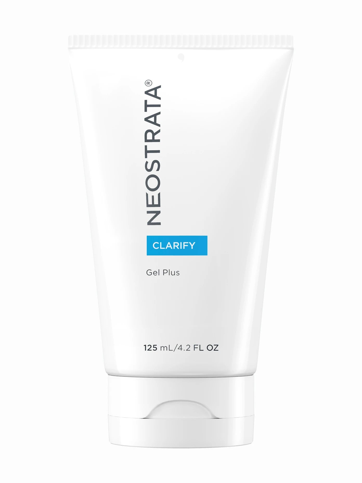 Tube of Neostrata Gel Plus with 125ml capacity, primarily white in color with 'Gel Plus' and '125ml' text, and blue accents.