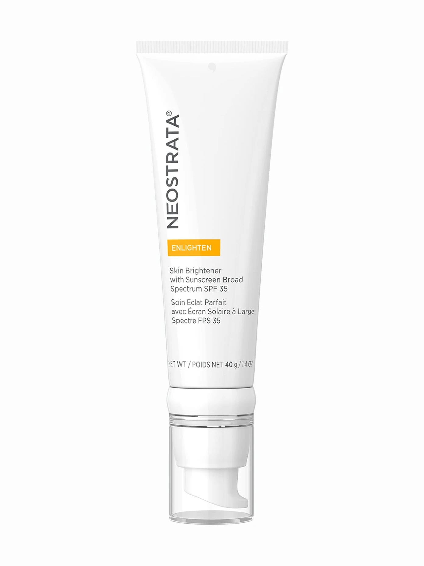 A tube of NeoStrata Skin Brightening SPF35 sunscreen moisturizer.