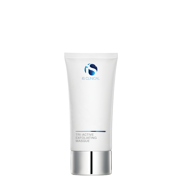 A tube of Tri-Active Exfoliating Masque by iS Clinical.
