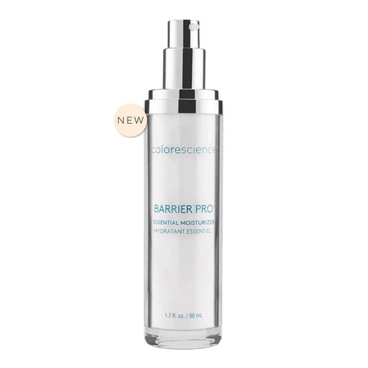 clear colorescience cylinder of barrier pro moisturizer with silver pump head