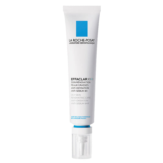 Tube of La Roche Posay Effaclar K+ moisturizer for oily skin.