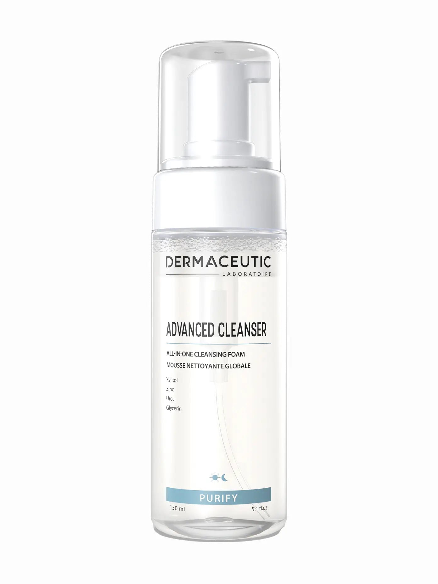 A pump bottle of Dermaceutic Advanced Cleanser 150ml.