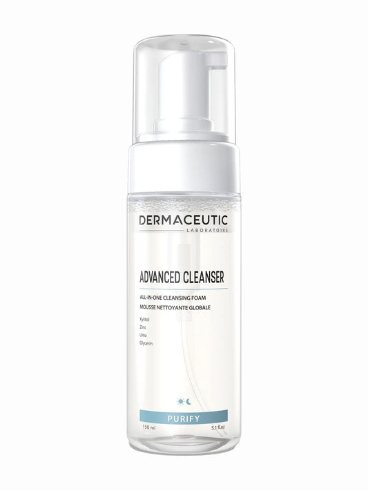 A pump bottle of Dermaceutic Advanced Cleanser 150ml.