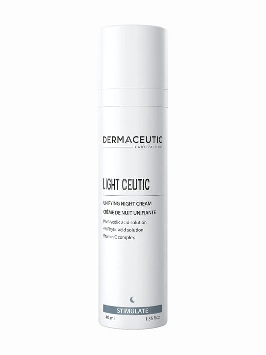 A tube of Dermaceutic Light Ceutic skin toning night cream.