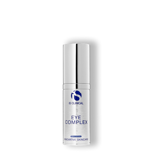 A bottle of Eye Complex skincare product from iS Clinical.