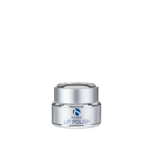A small jar of lip polish against a white background.