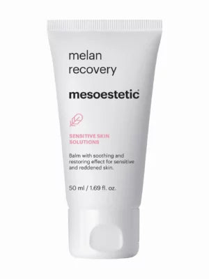 A tube of Melan Recovery Sensitive Skin Solutions Balm with soothing and rejuvenating properties, 50 ml in size.