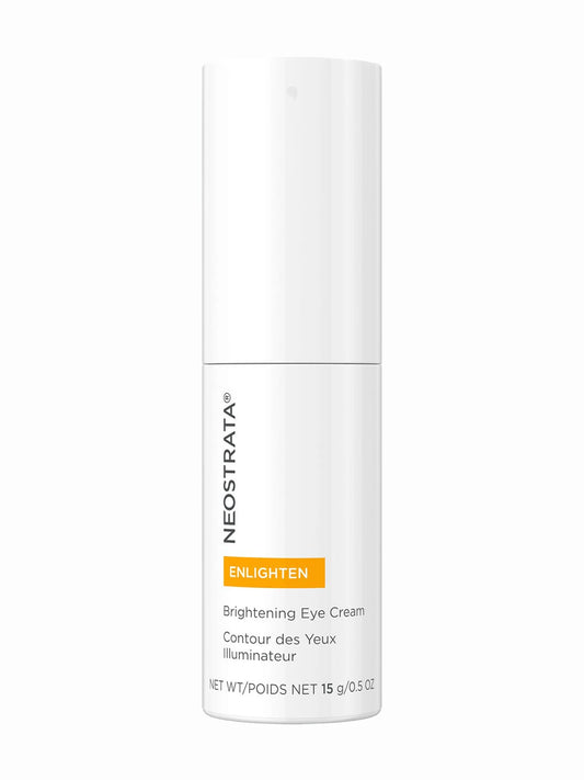 Neostrata Enlighten eye cream in a white cylinder 