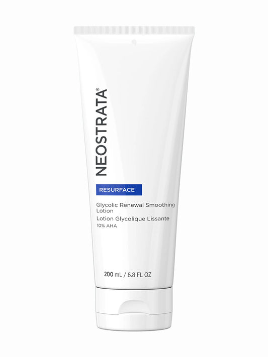 Tube of NeoStrata Glycolic Renewal Smoothing Lotion for face and neck, 200ml size.