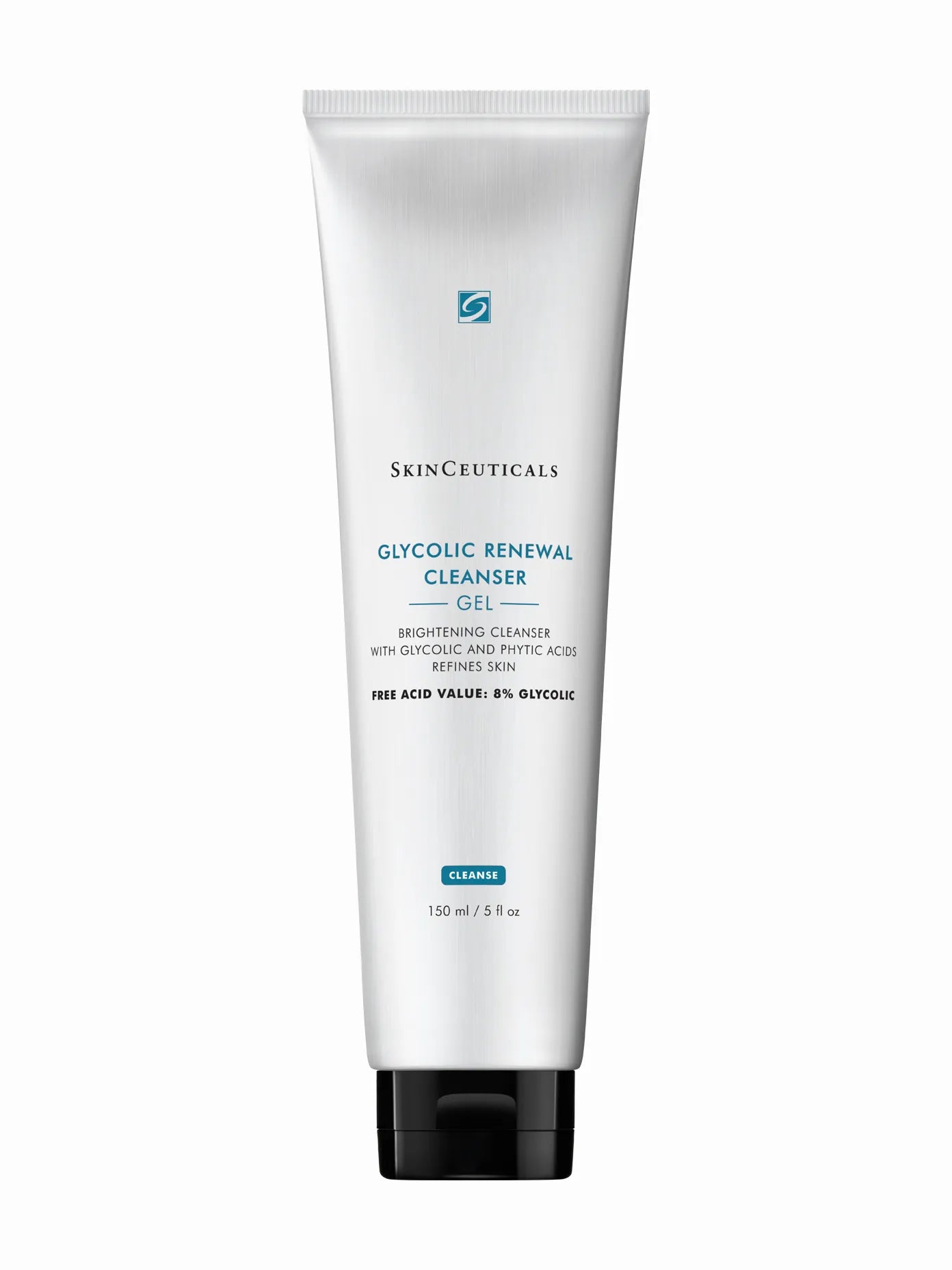 A tube of SkinCeuticals Glycolic Renewal Cleanser against a white background.